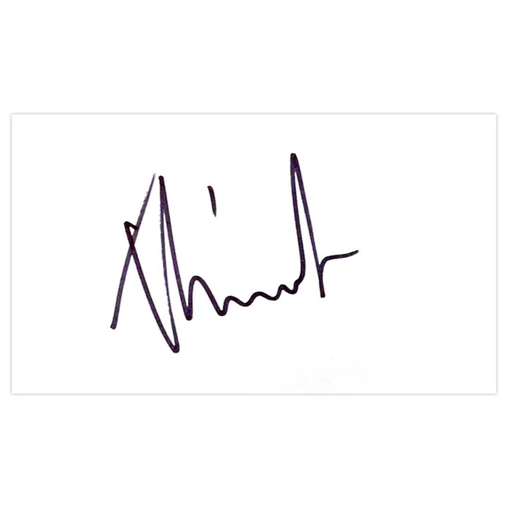 Signed Tom Heaton White Card - Burnley Autograph
