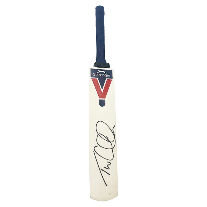 Signed Tom Latham Mini Bat - New Zealand Cricket Icon