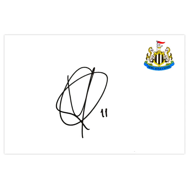 Signed Yoan Gouffran White Card - Newcastle United Autograph