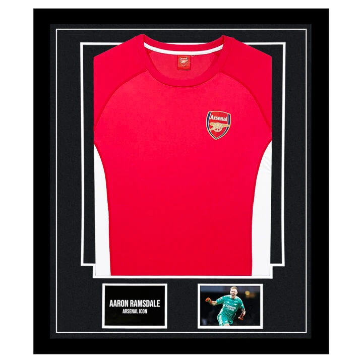 Signed Aaron Ramsdale Framed Display Shirt - Arsenal Icon