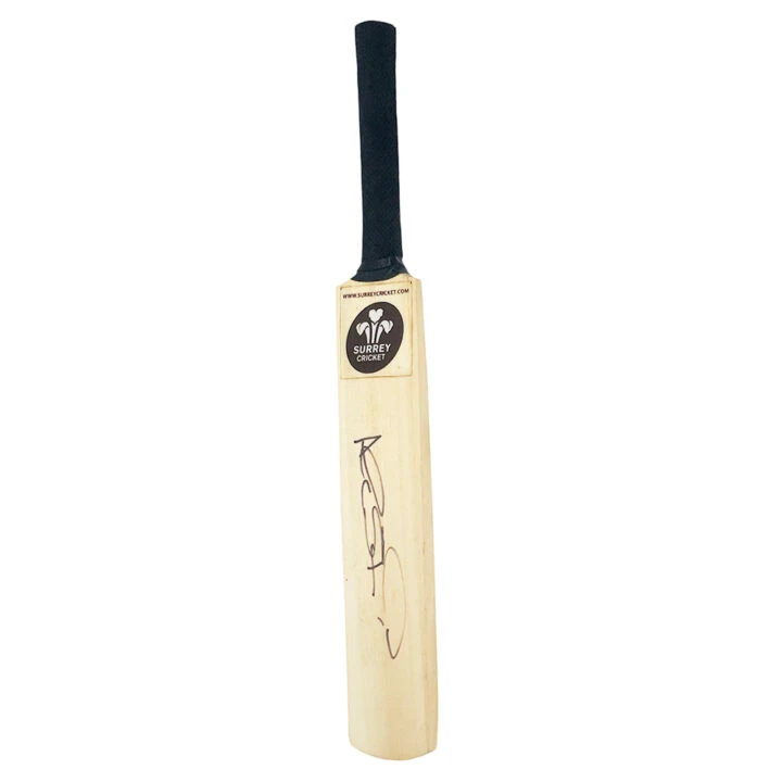 Signed Alec Stewart Mini Bat - England Cricket Icon