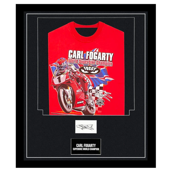 Signed Carl Fogarty Framed Display Shirt - Superbike World Champion