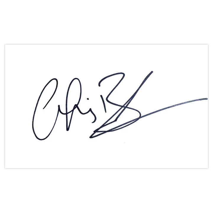 Signed Chris Beech White Card - Huddersfield Town Autograph