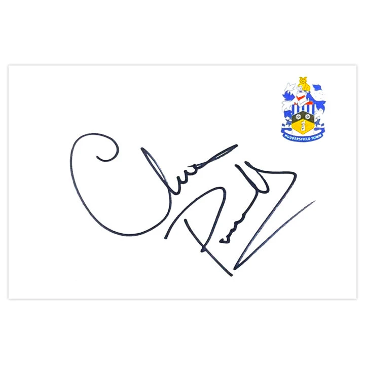 Signed Chris Powell White Card - Huddersfield Town Autograph