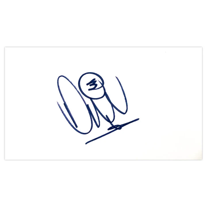 Signed Daniel Jones White Card - Chesterfield Autograph