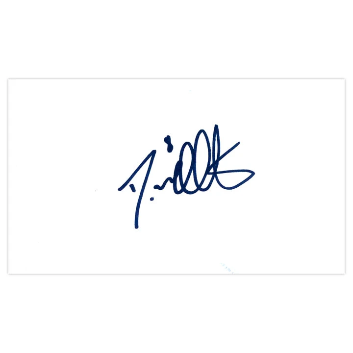 Signed David McAllister White Card - Sheffield United Autograph