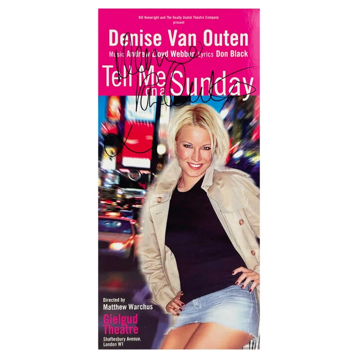 Signed Denise van Outen Flyer - Tell Me On A Sunday Autograph