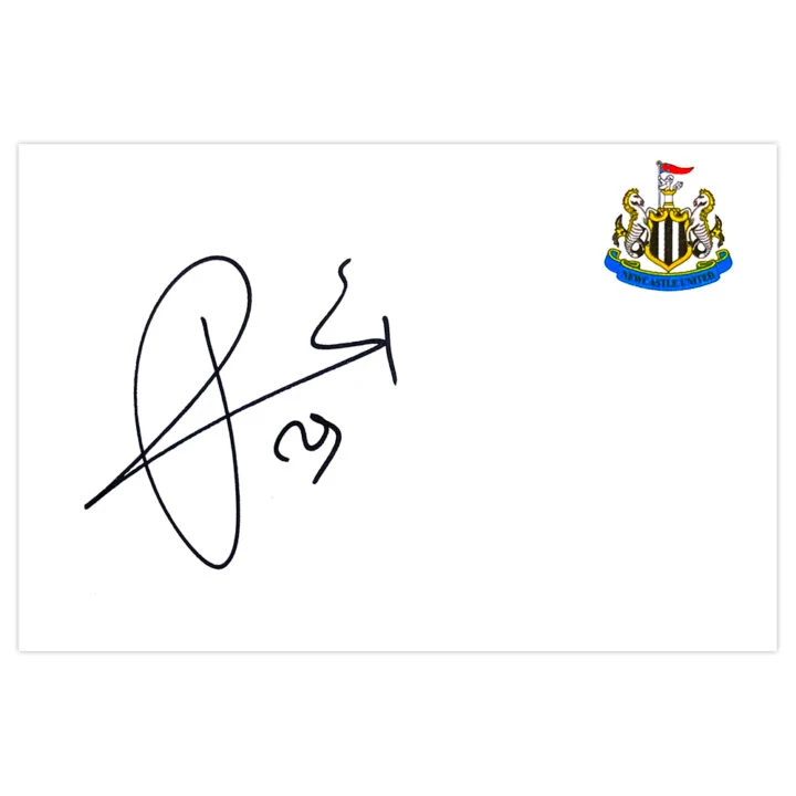 Signed Emmanuel Riviere White Card - Newcastle United Autograph