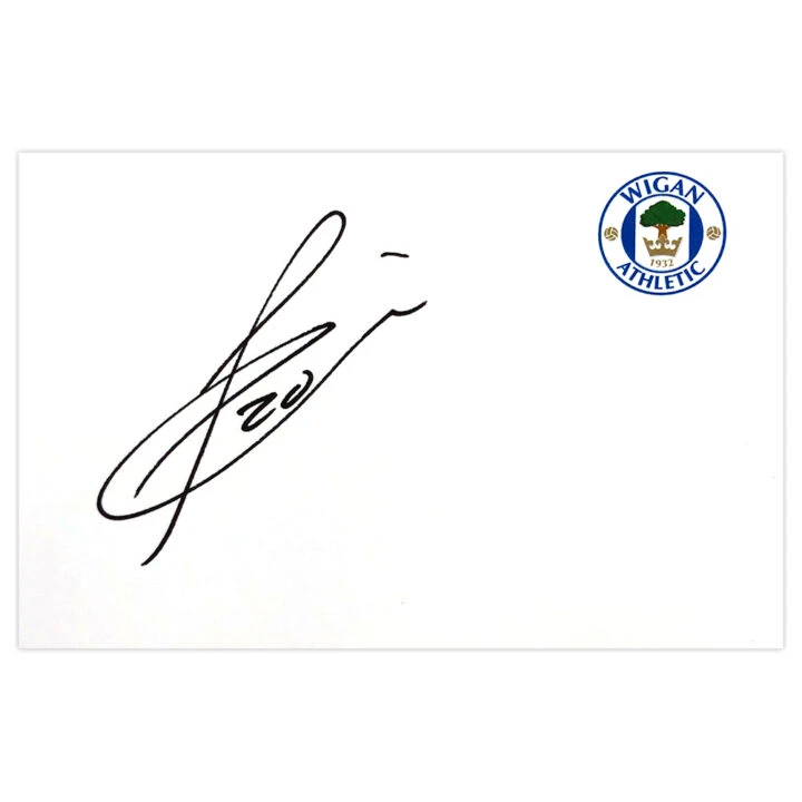 Signed Fraser Fyvie White Card - Wigan Athletic Autograph
