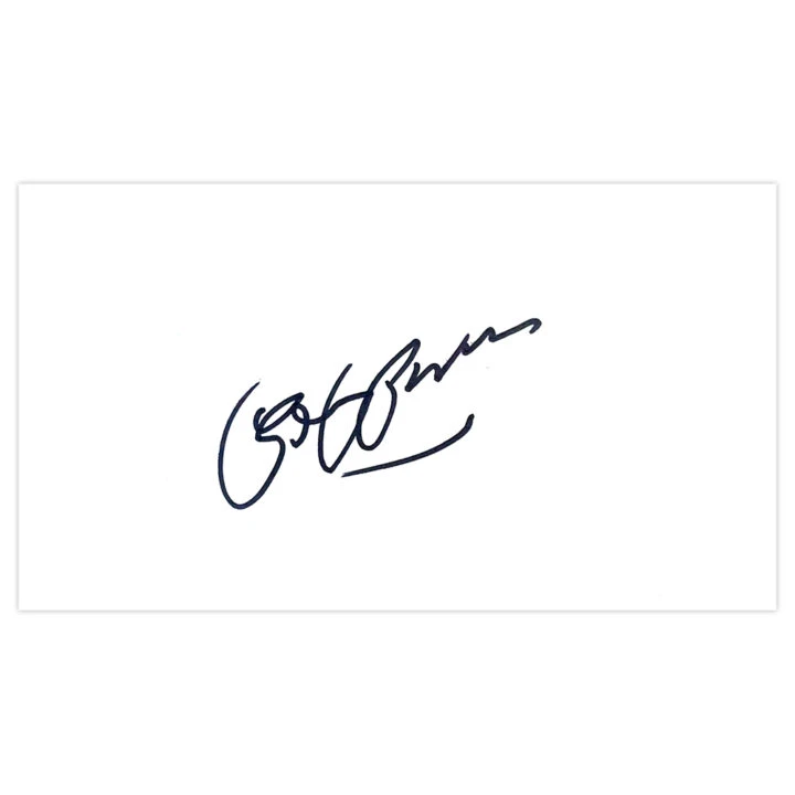 Signed Gary Owen White Card - Manchester City FC Icon