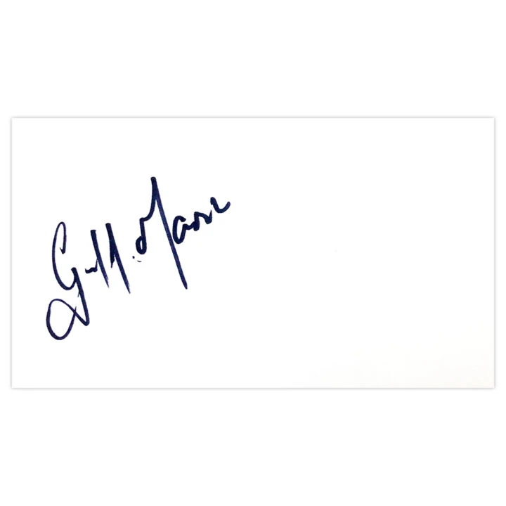 Signed Geoff Marsh White Card - Australia Cricket Autograph