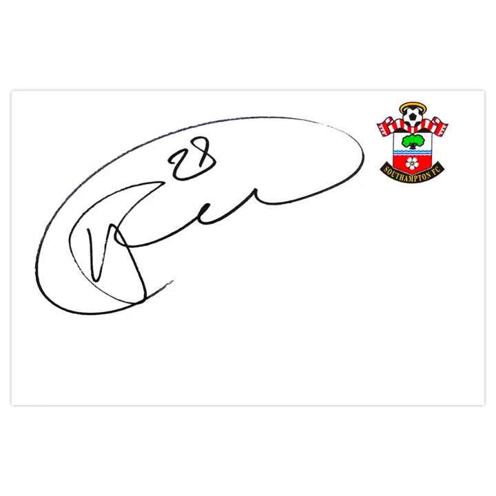 Signed Harrison Reed White Card - Southampton Autograph