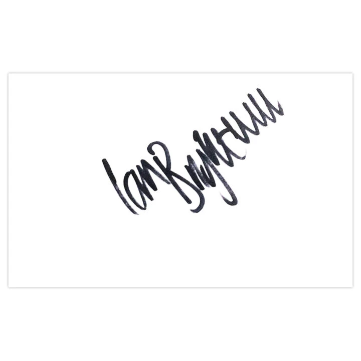 Signed Ian Brightwell White Card - Manchester City Autograph