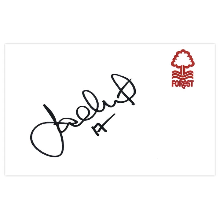 Signed Jack Hunt White Card - Nottingham Forest Autograph