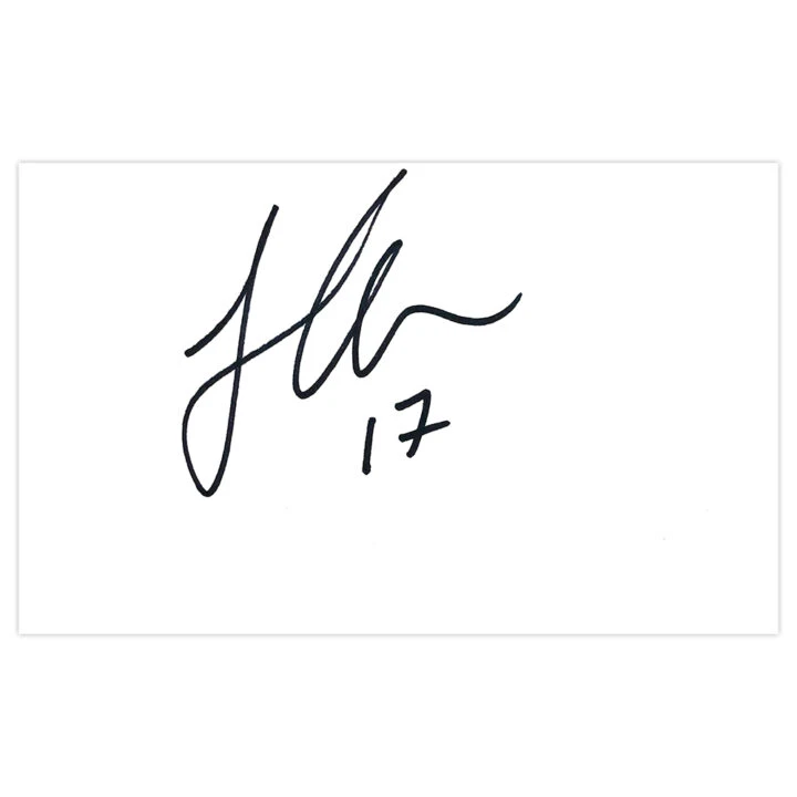 Signed James Hanson White Card - Bradford City Icon Autograph