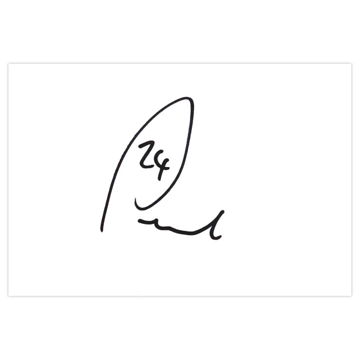 Signed James Perch White Card - Nottingham Forest Autograph