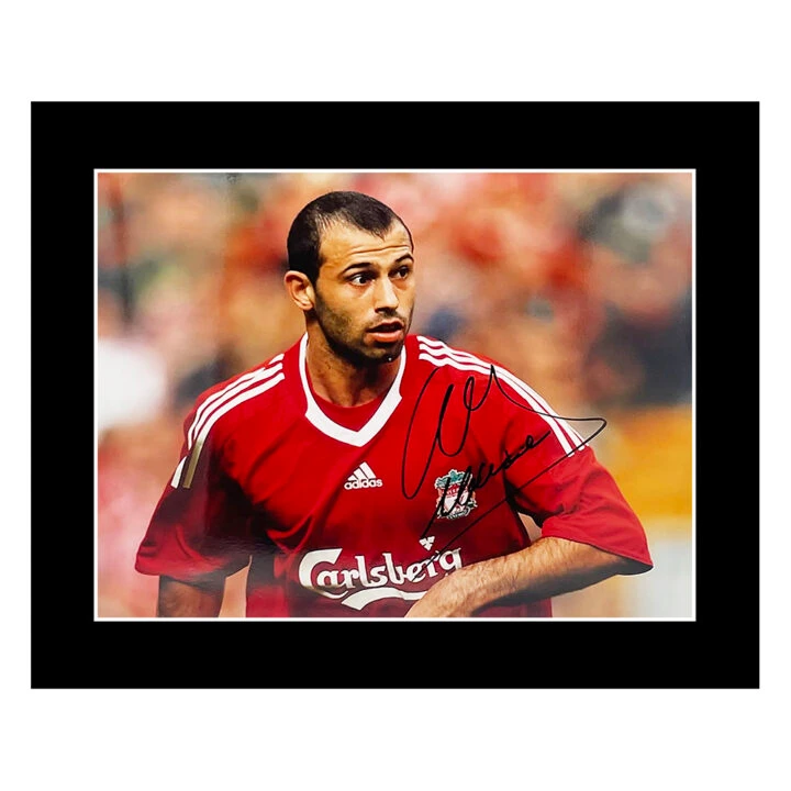 Signed Javier Mascherano Photo Display 12x10 - Liverpool Icon