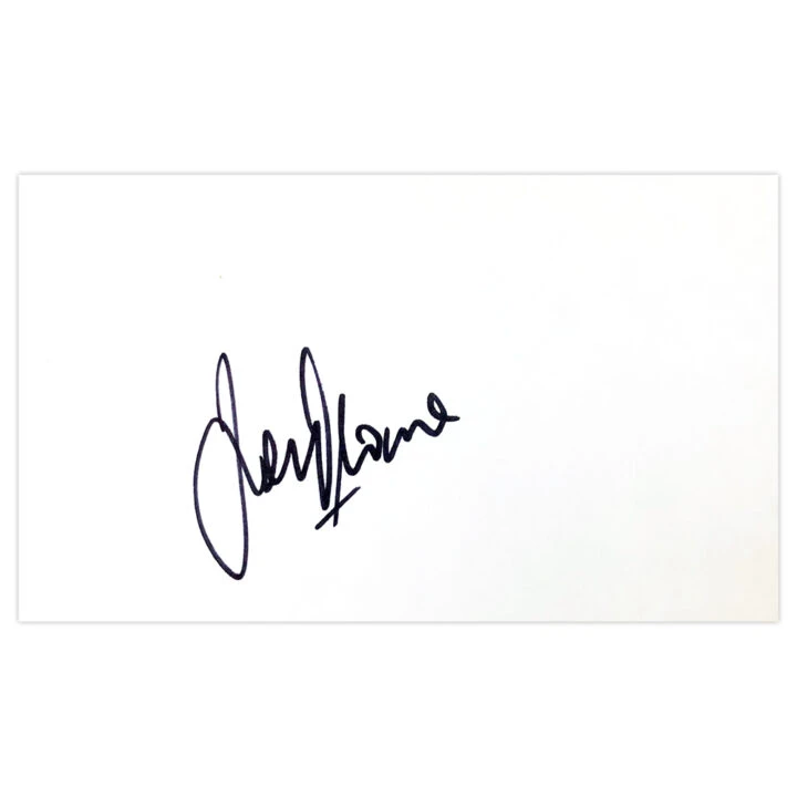 Signed Jeff Crowe White Card - New Zealand Cricket Autograph