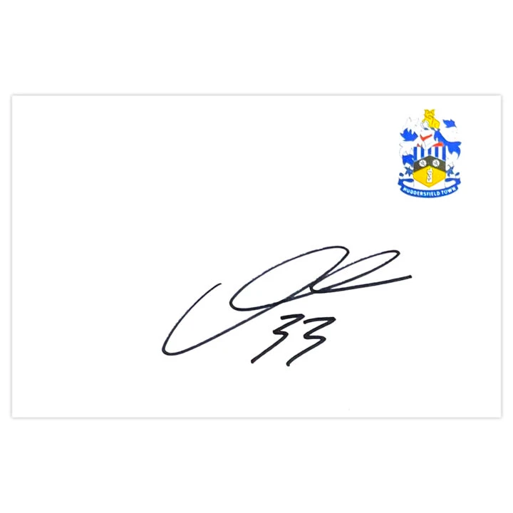 Signed Joel Lynch White Card - Huddersfield Town Autograph