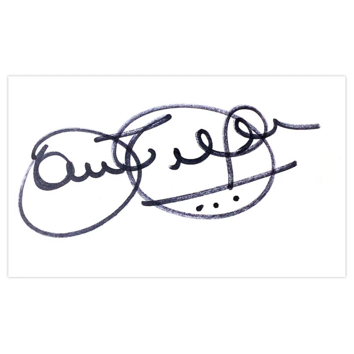 Signed John Gregory White Card - Aston Villa FC Autograph