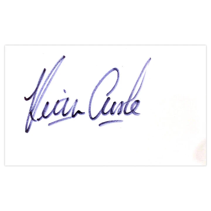 Signed Keith Curle White Card - Manchester City Autograph