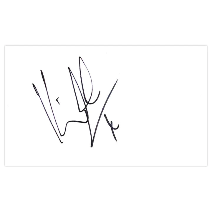Signed Keith Southern White Card - Huddersfield Town Autograph