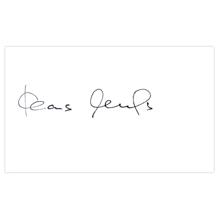 Signed Klaus Allofs White Card - Germany Autograph