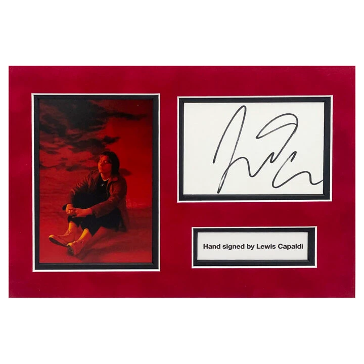 Signed Lewis Capaldi Photo Display - 12x8 Music Icon