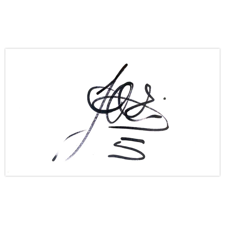 Signed Luciano Zauri White Card - Lazio Autograph