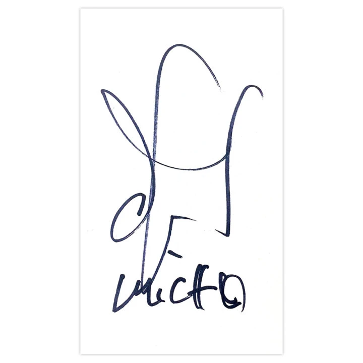 Signed Martin Demichelis White Card - Manchester City Autograph