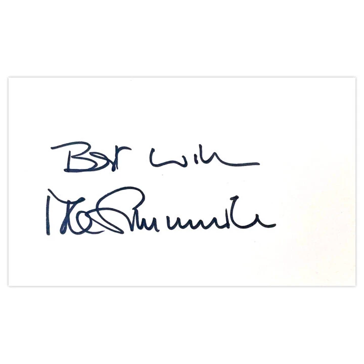 Signed Mike Summerbee White Card - Manchester City Autograph