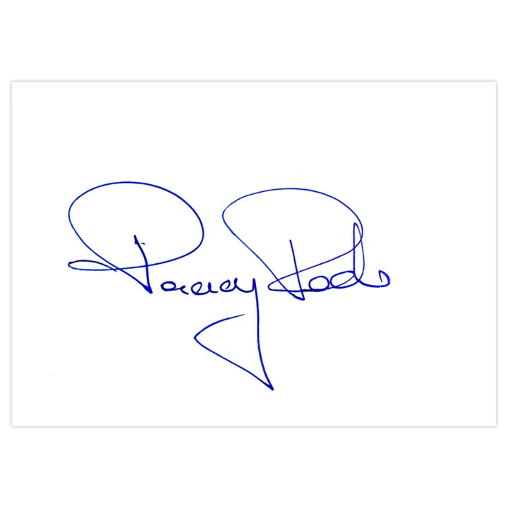 Signed Paddy Roche White Card - Republic of Ireland Icon