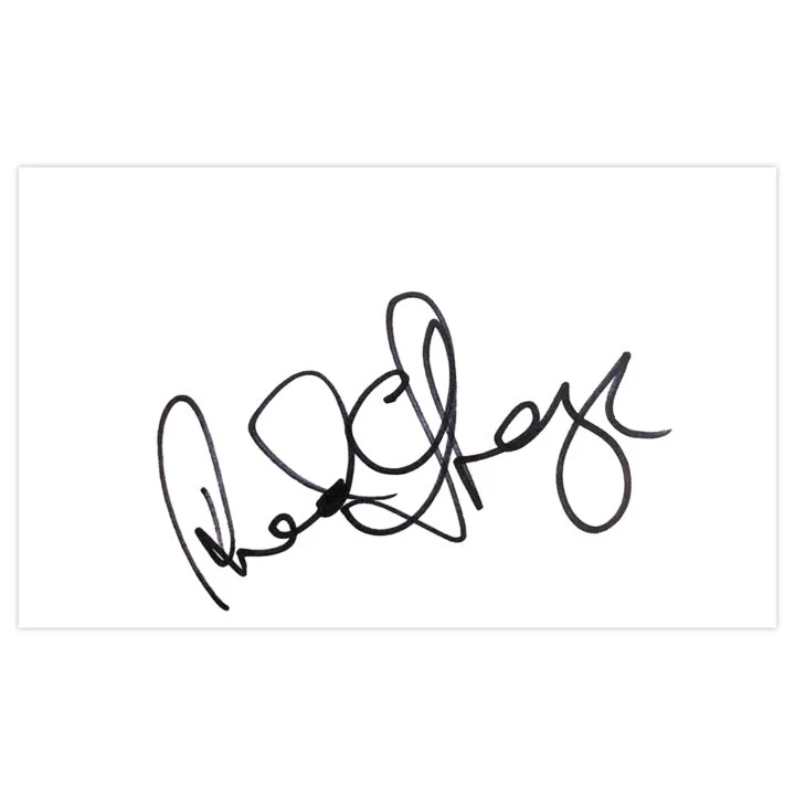 Signed Rodney Hogg White Card - Australia Cricket Autograph