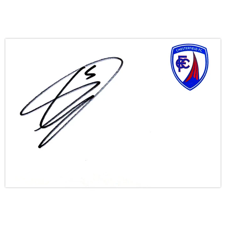 Signed Sam Morsy White Card - Chesterfield Autograph
