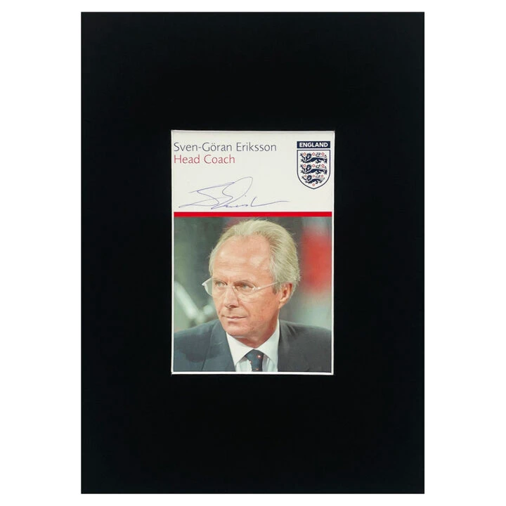 Signed Sven-Goran Eriksson Photo Display - 12x8 England Manager