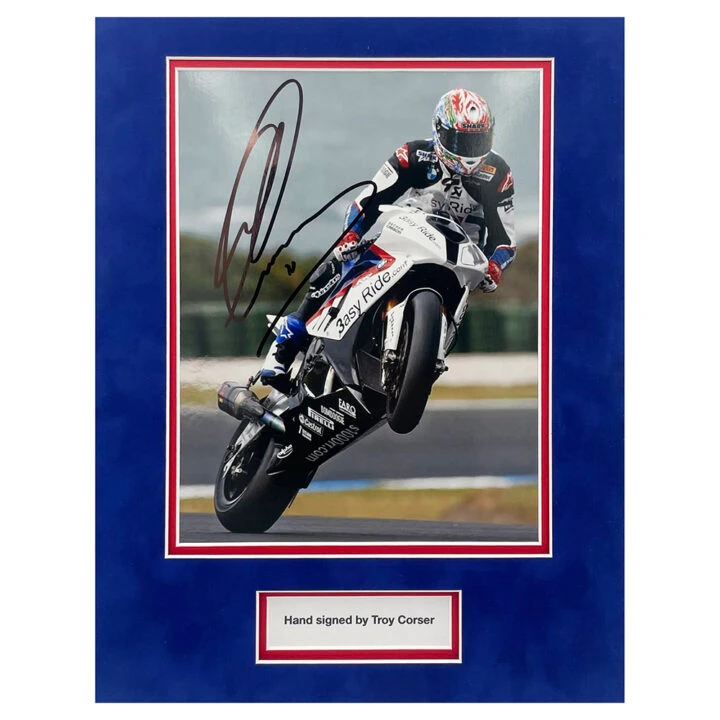 Signed Troy Corser Photo Display - 16x12 MotoGP Icon