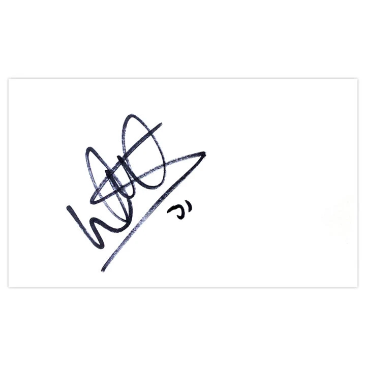 Signed Will Norris White Card - Ipswich Town Autograph