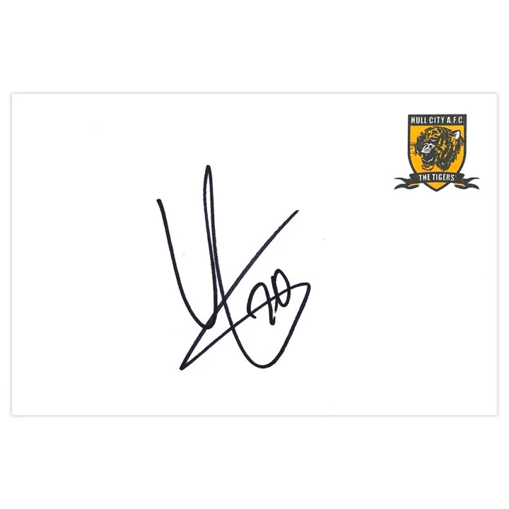 Yannick Sagbo Signed White Card - Hull City Autograph