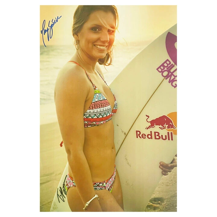 Signed Maya Gabeira Poster Photo - 18x12 Surfing Icon Autograph