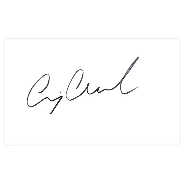 Craig Overton Signed White Card - England Cricket Icon