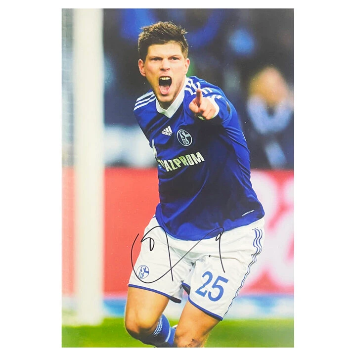 Signed Klaas-Jan Huntelaar Poster Photo - 18x12 Schalke 04 Icon