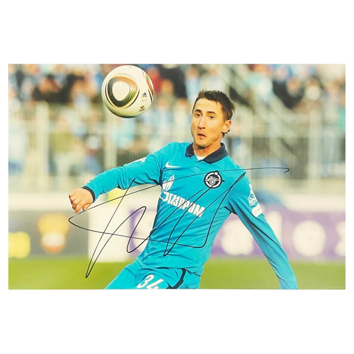 Vladimir Bystrov Signed Poster Photo 18x12 - Zenit St Petersburg Autograph