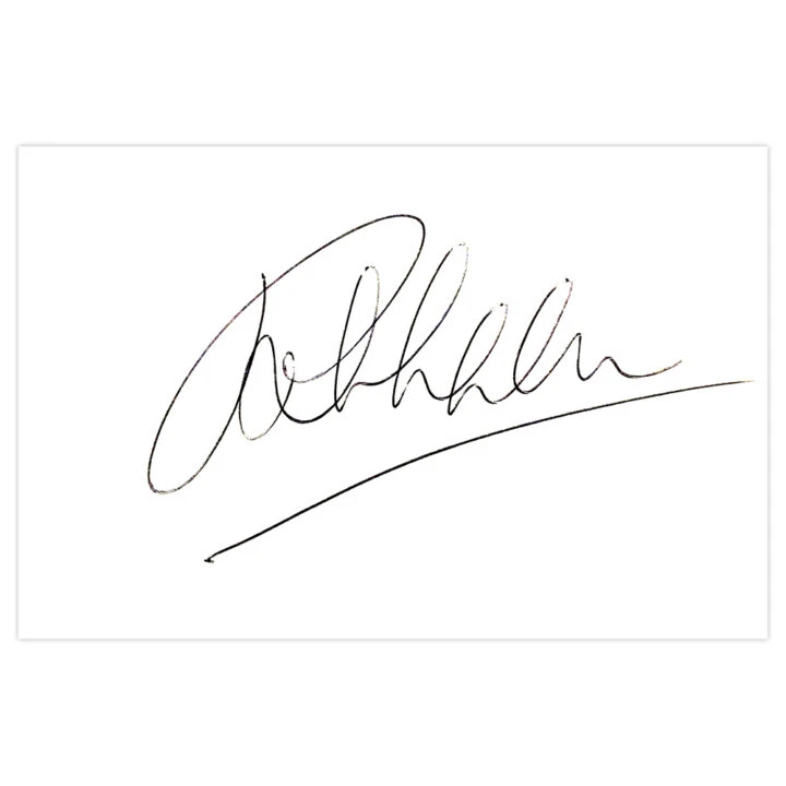 John Higgins Signed White Card - Snooker Icon