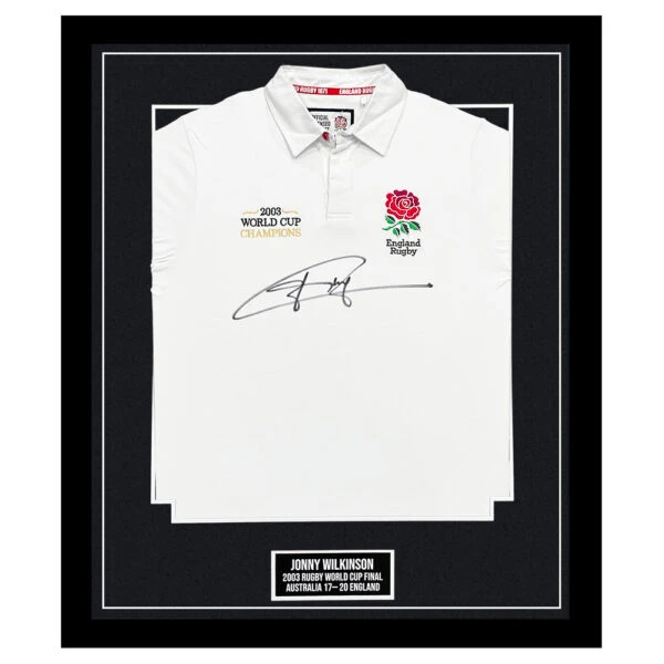 Jonny Wilkinson Signed Framed Shirt - Australia v England Jersey