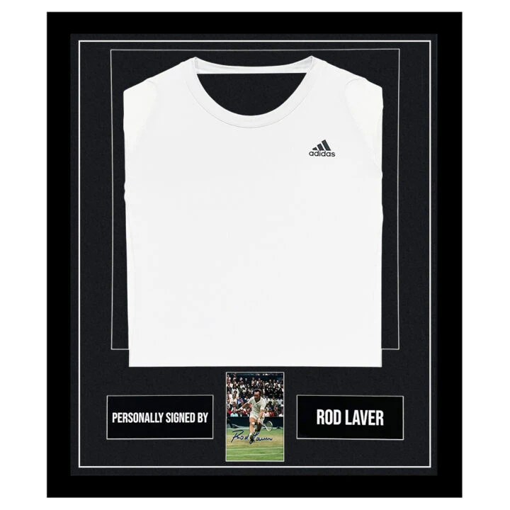 Rod Laver Signed Framed Display Shirt - Tennis Autograph