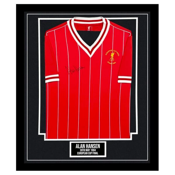 Signed Alan Hansen Framed Shirt - European Cup Final 1984