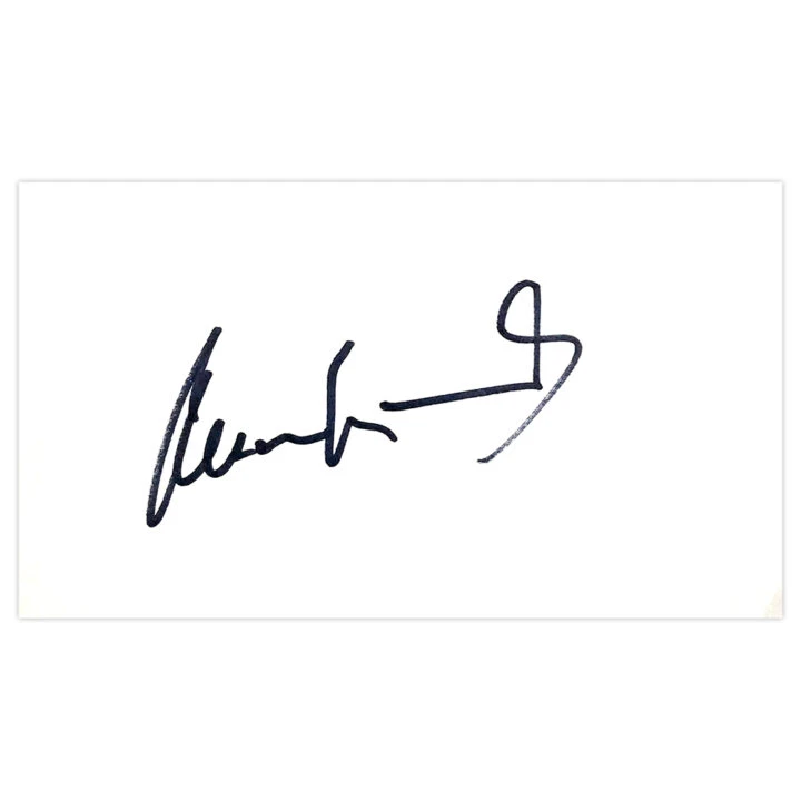 Signed Allan Lamb White Card - England Cricket Autograph