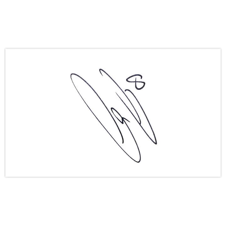 Signed Alvaro Vazquez White Card - Espanyol Autograph