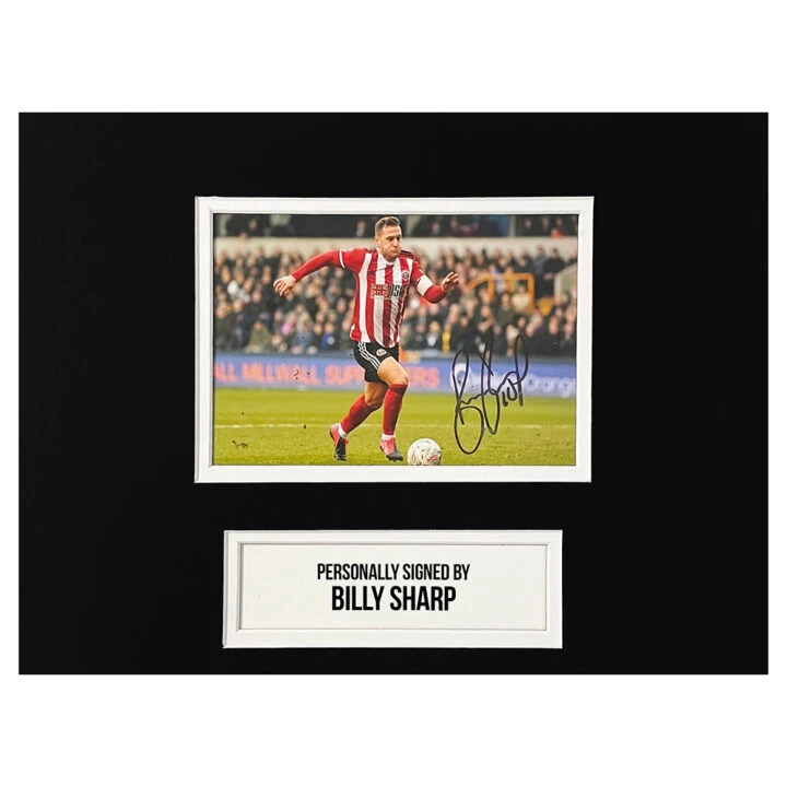 Signed Billy Sharp Photo Display - 12x8 Sheffield United Autograph