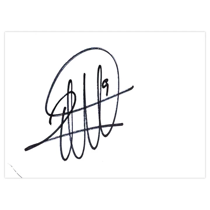Signed Chris Martin White Card - Derby County Autograph